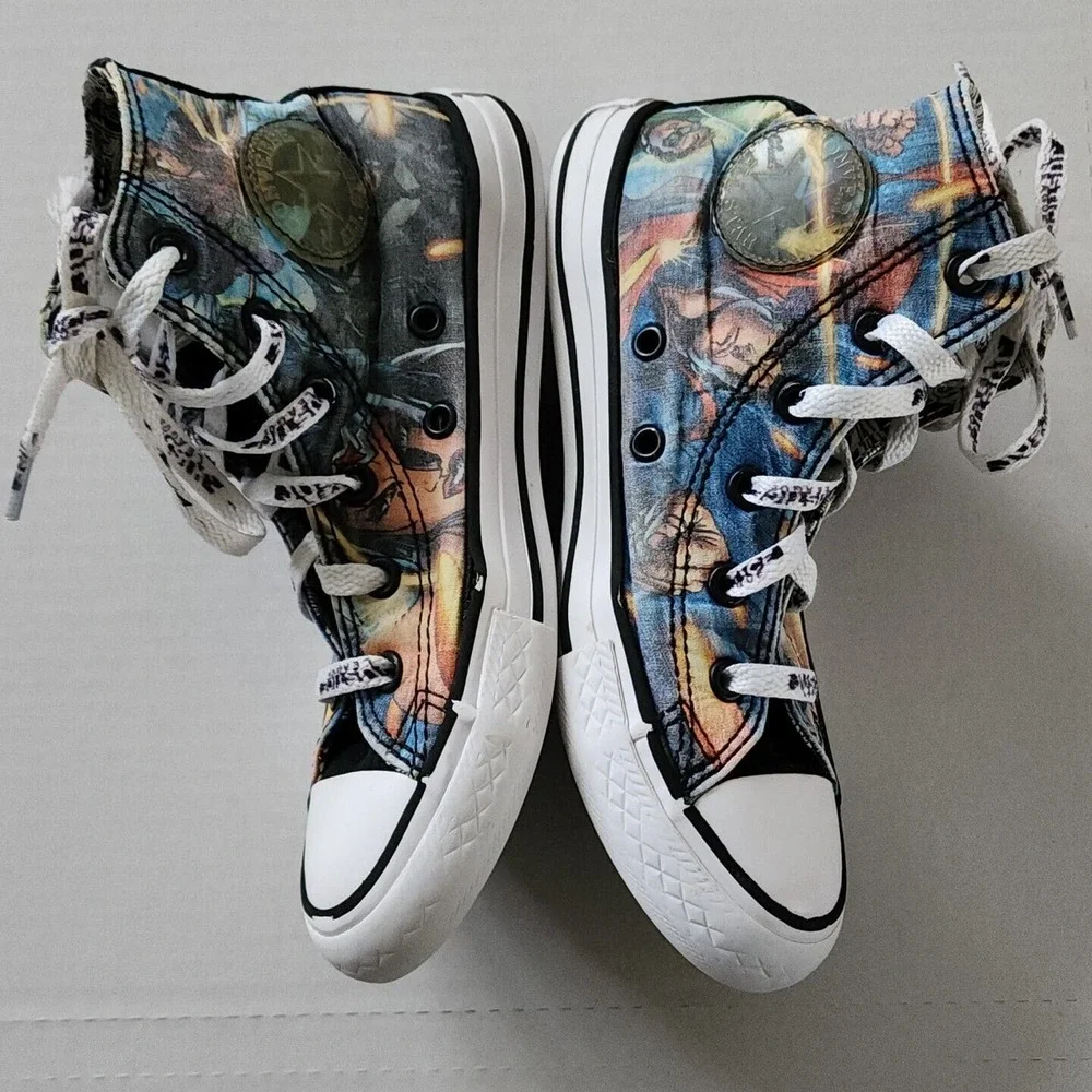 Converse Justice League Superman Batman Chuck Taylor All-Star High Youth Size 1